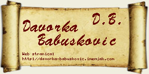 Davorka Babušković vizit kartica